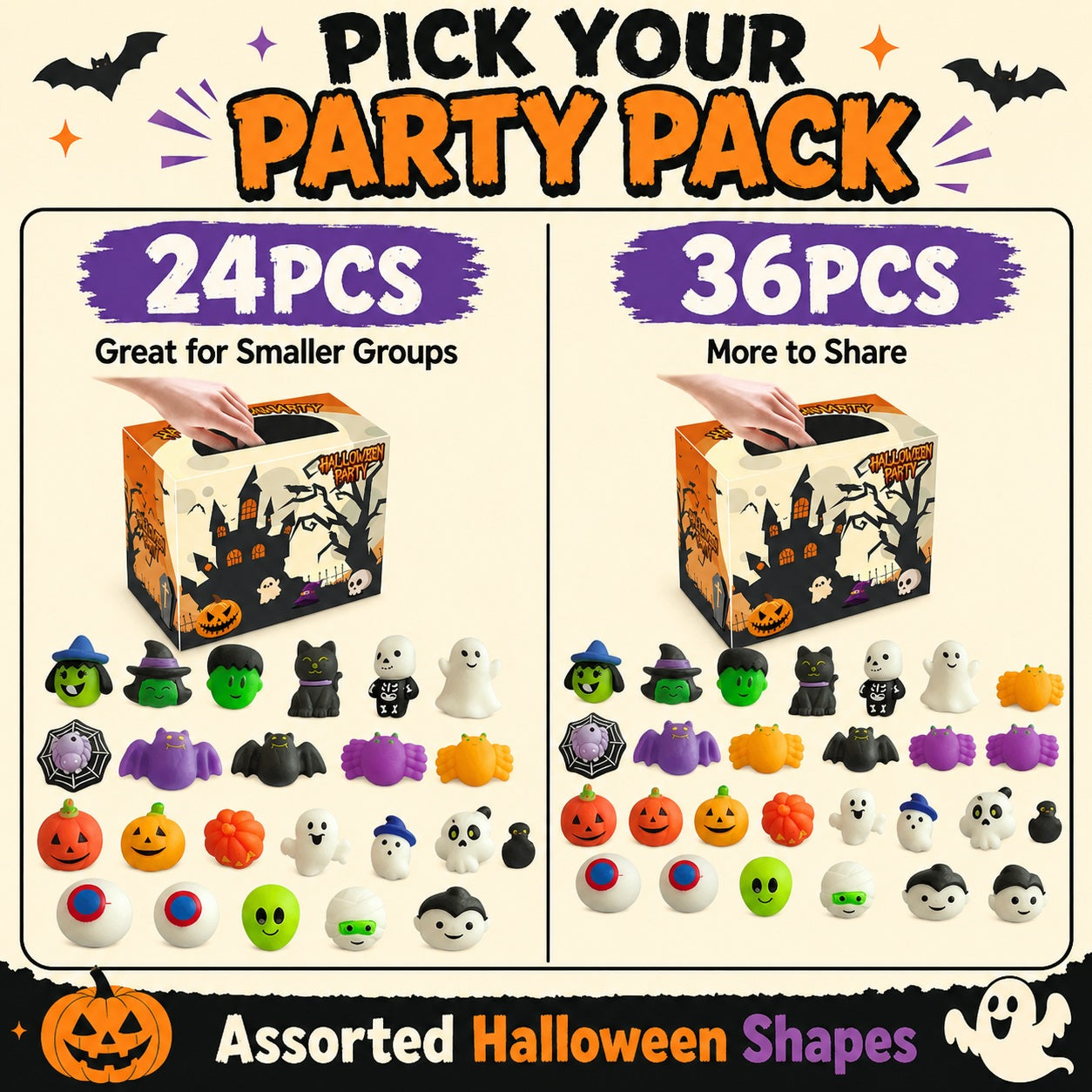 Spooky Surprises to Share 🎃✨ Halloween Mini Squishies