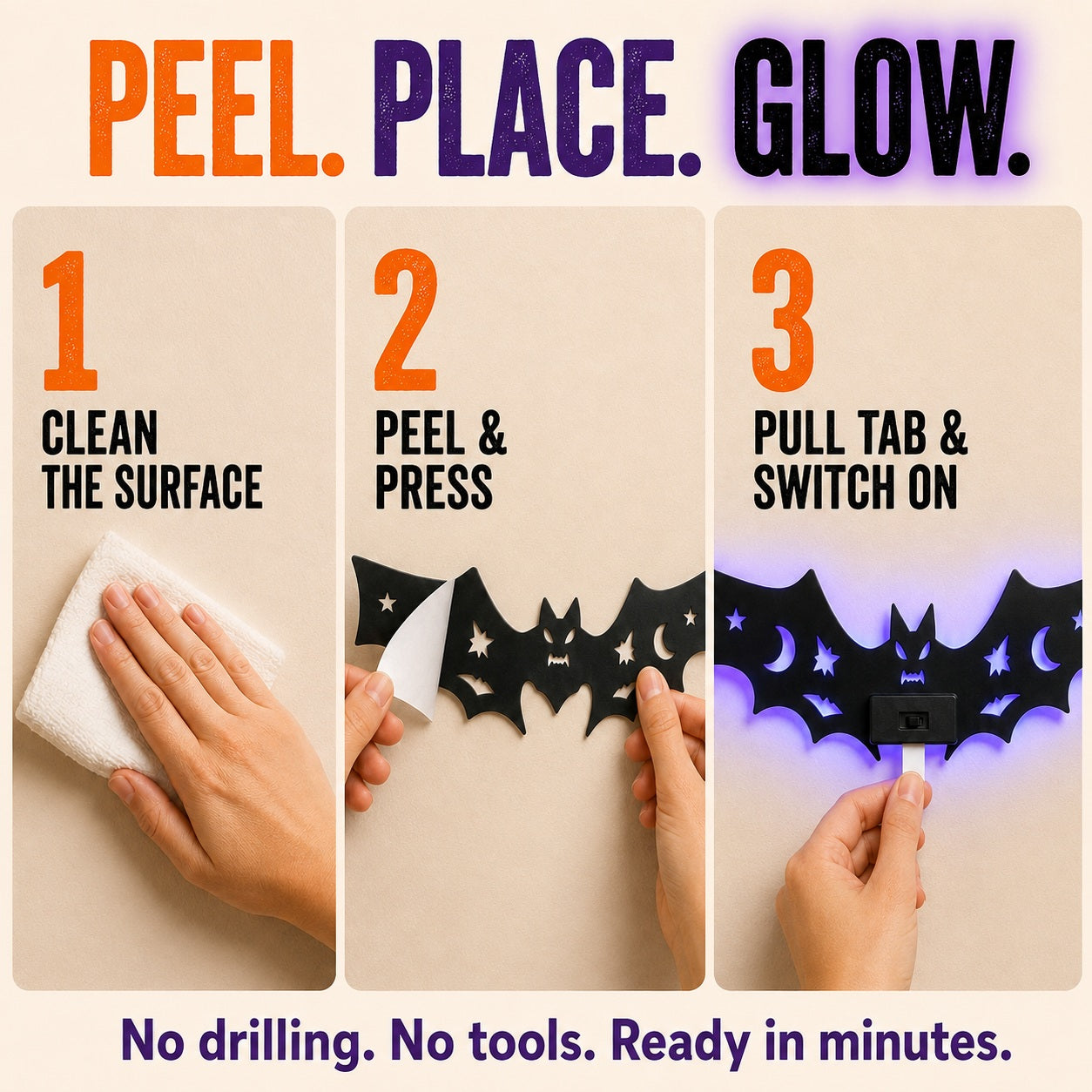Halloween Glow in Dark Wall Stickers