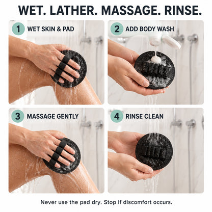 Rubber Body Exfoliating Pad
