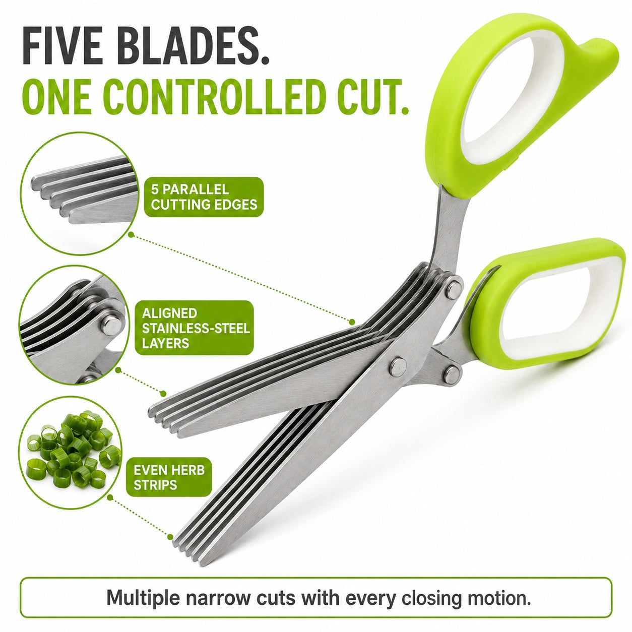 5-Blade Scallion & Herb Cutter
