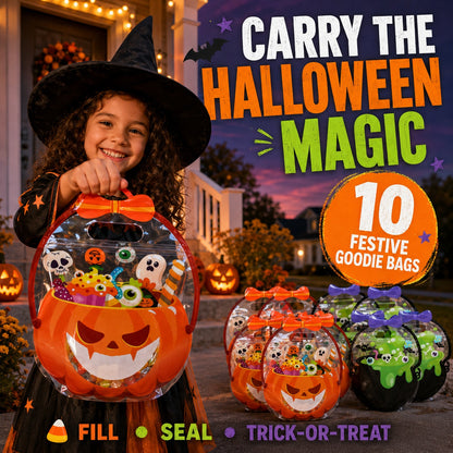 Halloween Plastic Goodie Bags👻🎃🍭
