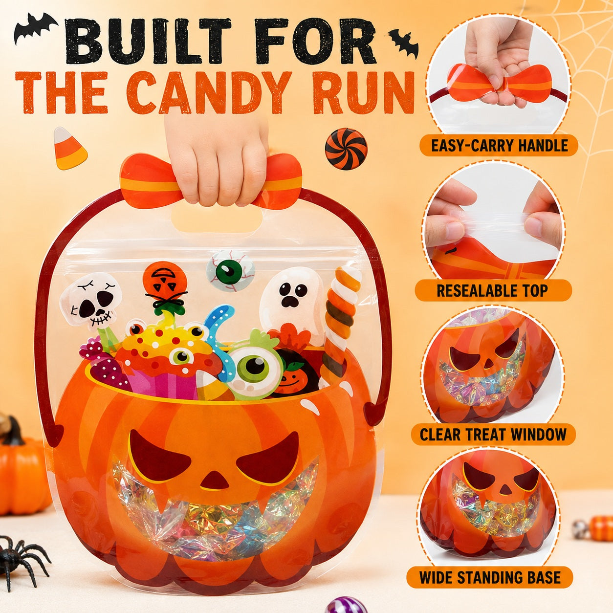 Halloween Plastic Goodie Bags👻🎃🍭