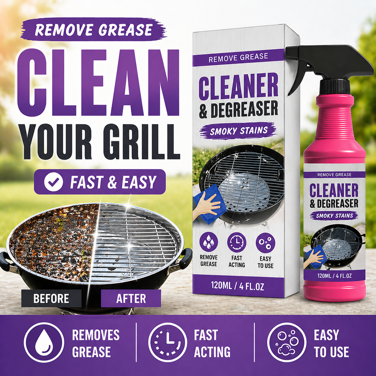 Vivia™ Heavy-Duty Grill Degreaser Spray