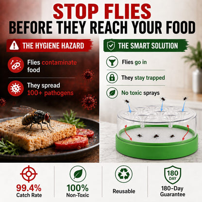 🌿🪰Chemical-Free Reusable Non-Electric Fly Trap for Kitchen & Patio