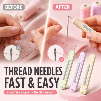 Eptchn 2-in-1 Needle Threader & Seam Ripper Tool