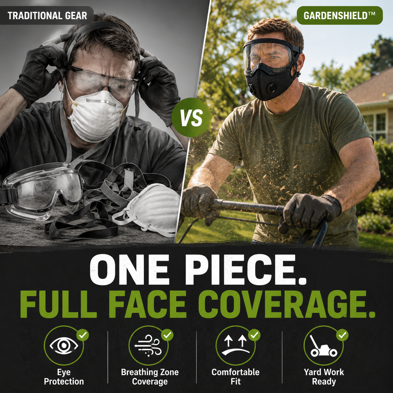 Vivia GardenShield™ Full-Face Dust Protection Mask