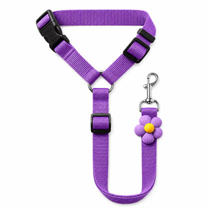 Easy Ride Upgrade 🐾✨ 2-in-1 Headrest Dog Car Seat Belt Leash (offer)