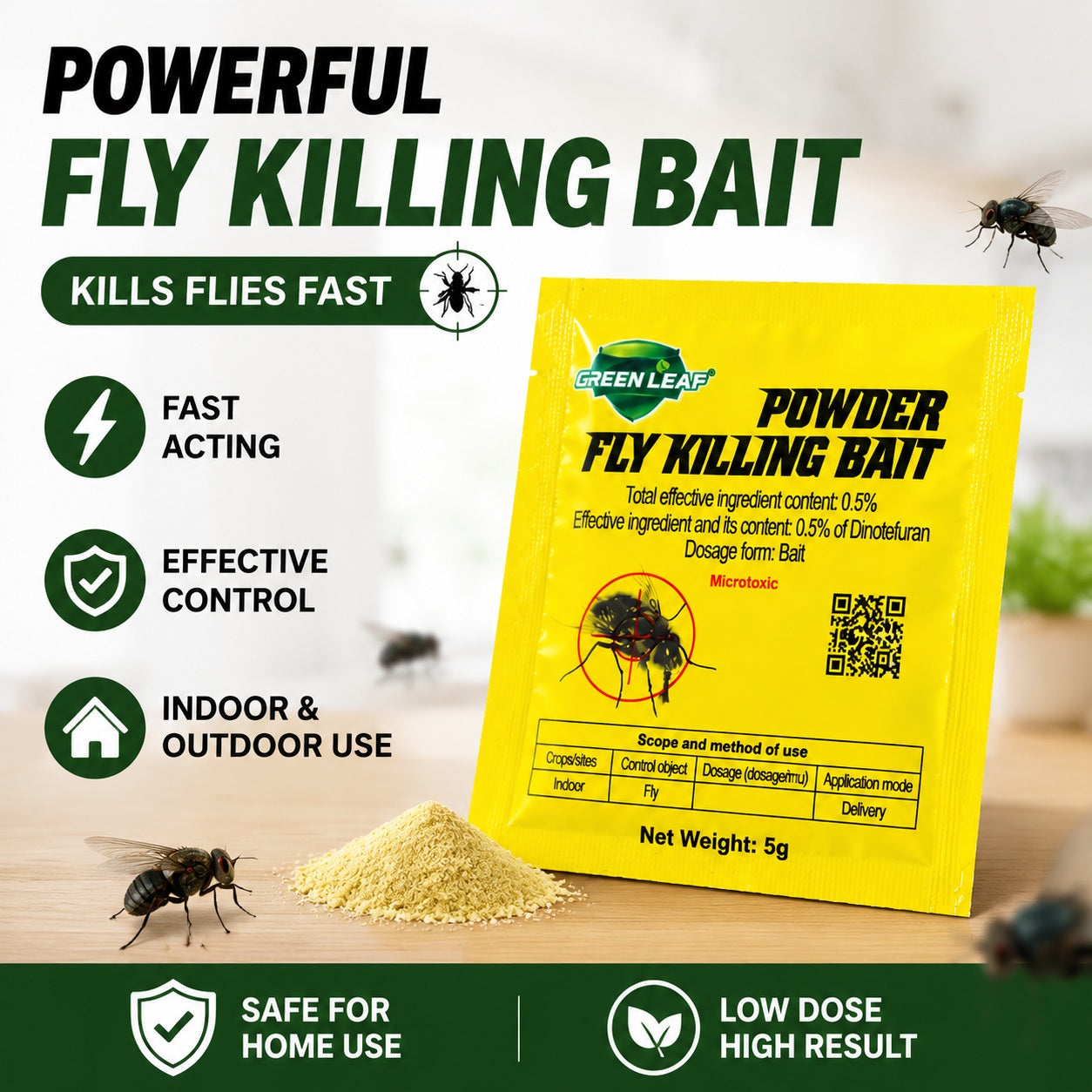 Fly Killing Bait Powder | Fast-Acting Indoor Fly Control（offer）