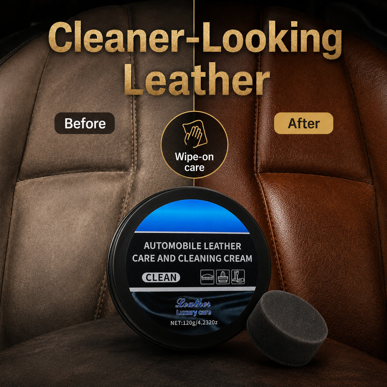 Home & Car Favorite 🚗🛋️ Leather Care Cream with Easy Wipe-On Cleaning