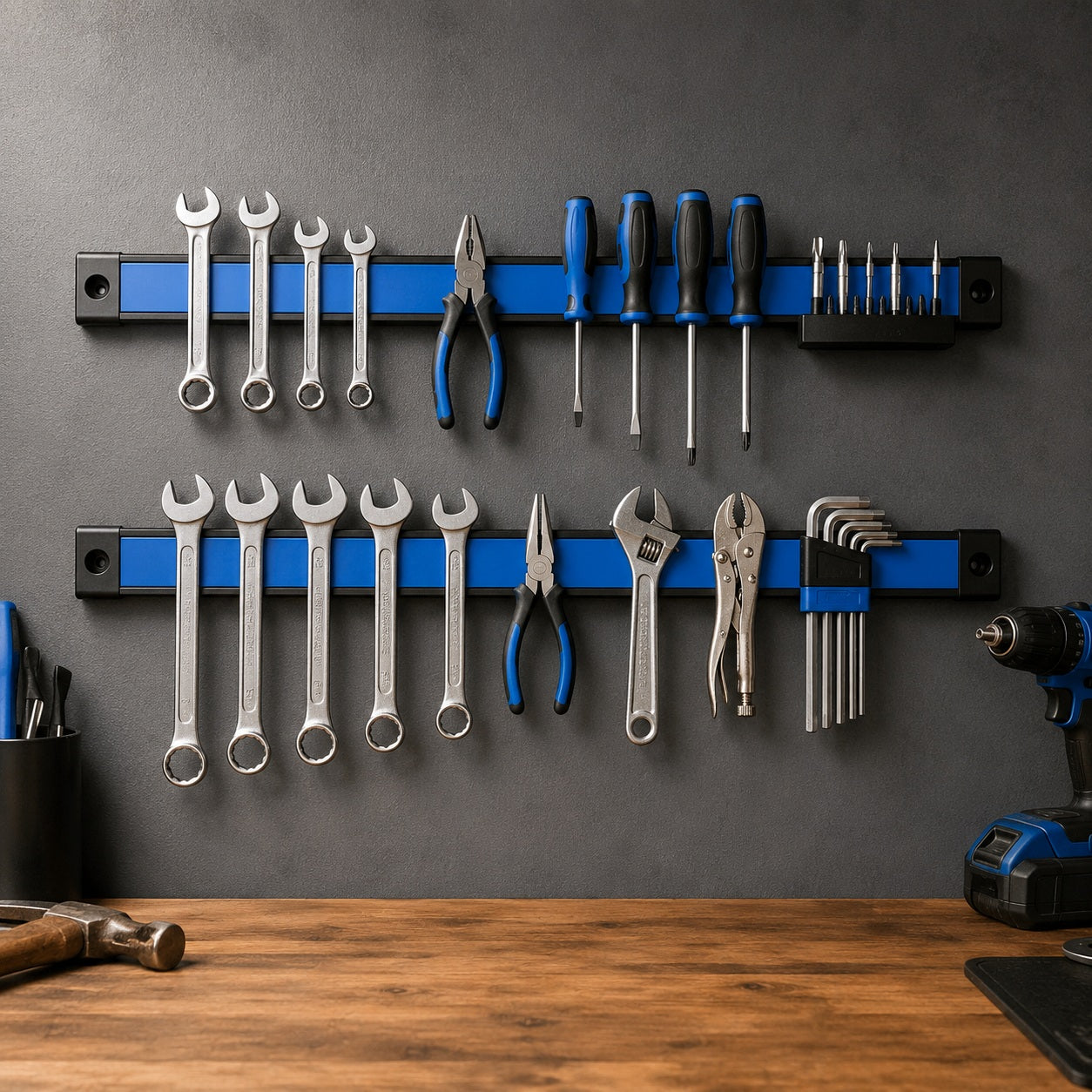 ⏰Powerful Magnetic Tool Holder - 30kg Load Capacity with Quick-Release Design for Workshop & Garage Organization 🛠️🔗