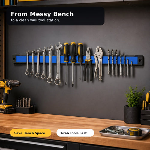 ⏰Powerful Magnetic Tool Holder - 30kg Load Capacity with Quick-Release Design for Workshop & Garage Organization 🛠️🔗