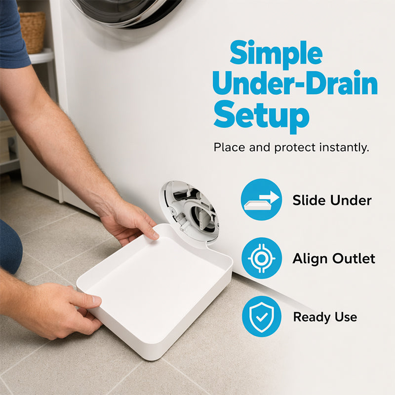 🌟LAST DAY SALE: ONLY $ 9.99!!🎁✨Universal Front-Load Washing Machine Drain Pan