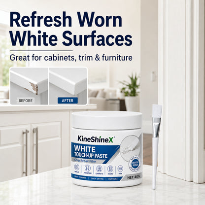 White Furniture Touch-Up Paste with Brush