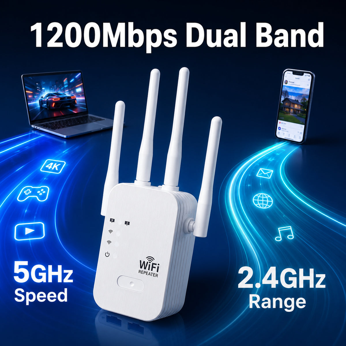 No More Dead Zones 📶🎮 WiFi Extender for Gaming, Streaming & Work